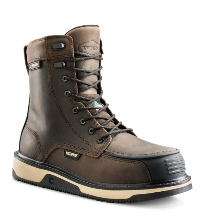 BOTTES TRAVAIL - HOMME - BRUN - TERRA – IRONSTONE 8'' – 839FDB