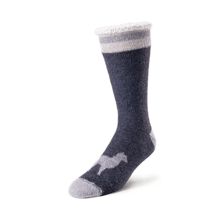 BAS - UNISEXE - CHINÉ GRIS FONCE - DURAY - 7-2344