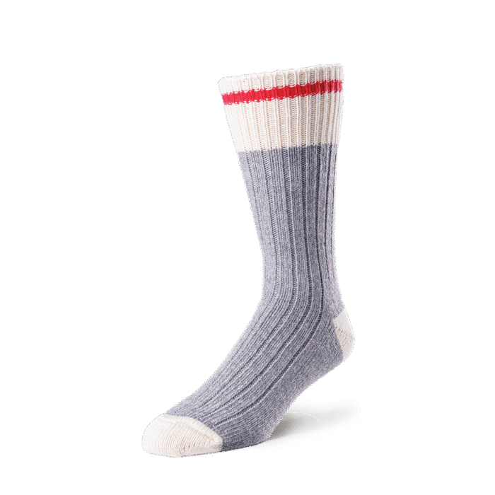 BAS - UNISEXE - GRIS ROUGE - DURAY - 8565 LUMBERJACK