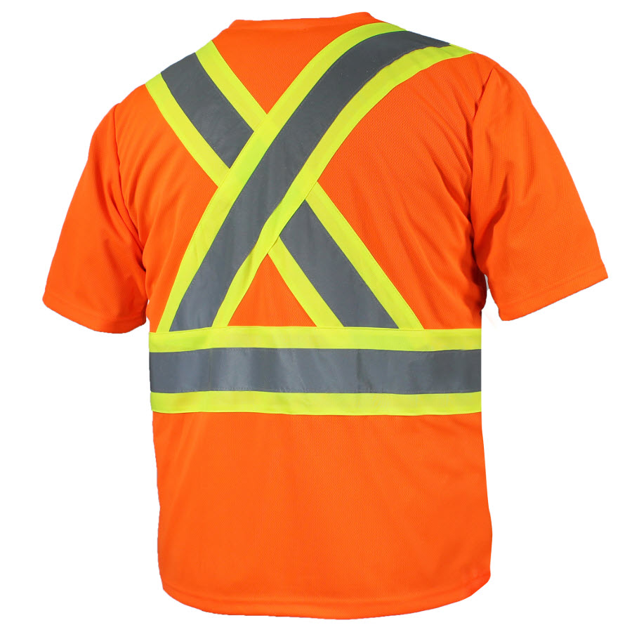 DISPONIBLE EN LIGNE SEULEMENT - T-SHIRT HiViz - 25400 - ORANGE – Image 2